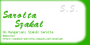sarolta szakal business card